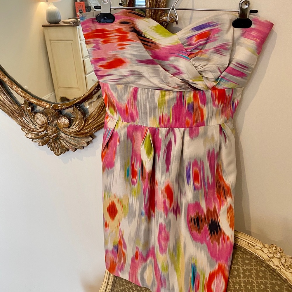 Strapless cocktail mini dress
